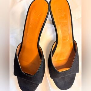 Staud Brigitte Mules in Black Suede size 35